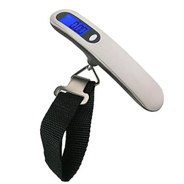 Imagem de balança de bagagem portátil de aço inoxidável de 50 kg balança eletrônica portátil balança eletrônica expressa de viagem para bagagem