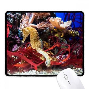 Imagem de Mouse pad Ocean Deep Water Blue Hippocampus Water Tapete de borracha para jogos