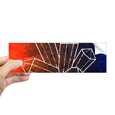 Imagem de DIYthinker Adesivo retangular marrom estrela cristal universo céu fantasia para-choque adesivo para janela notebook