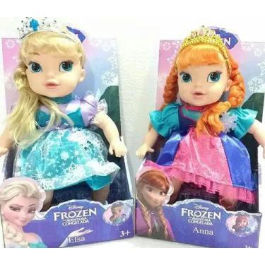 Bonecas Anna e Elsa de Frozen + Brinde Olaf – Lojativa