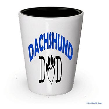 Imagem de Copo de shot Dachshund Dad and Mom – Presentes para casal Dachshund (1, pai)
