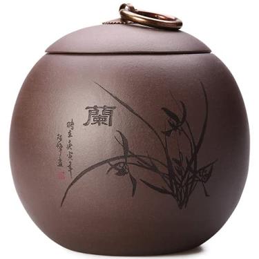 Imagem de 11,5 cm Chinese Yixing Purple Clay Tea Caddy Puer Tea Household Storage Tea Sealed Pot