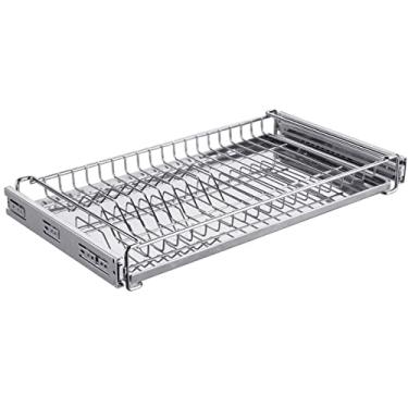 Imagem de Escorredor de Embutir 57cm com Bandeja e Corrediças Deslizantes Giosul em Aço Cromado