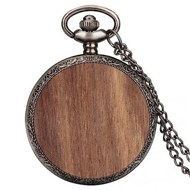 Imagem de ZALTAS Vintage relógio de bolso quartzo fob relógios colar corrente relógio pingente relógio antigo relógio