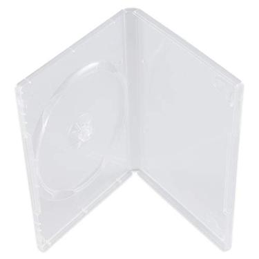 Imagem de Maxtek capa de DVD padrão simples transparente de 14 mm com manga externa transparente, 25 peças. Disco não incluído.