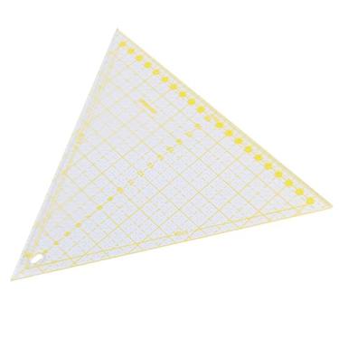 Imagem de Tofficu régua de patchwork régua de costura régua de acrílico grades governantes fita métrica corporal régua de quilters de acrílico régua de retalhos triângulo grande Linhas de grade