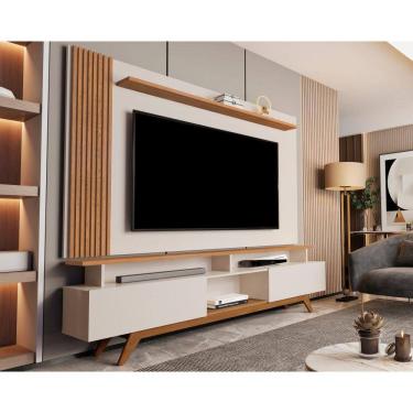 Imagem de Rack com Painel Ripado para TV até 70 Polegadas 2 Gavetas Grécia 180cm