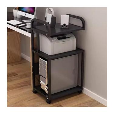 Imagem de GRFIT Suporte de impressora suporte de impressora prateleira de escritório armário de mesa de armazenamento personalizado estojo de mesa móvel rack suporte de hospedagem de computador impressora de