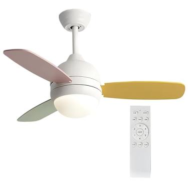 Imagem de Ventiladores De Teto Com Luzes, Ventilador De Teto Moderno Com Controle Remoto, Luz De Ventilador De Teto Com Motor Reversível, Para Quarto De Pátio (Color : Style 1, Size : 42in)