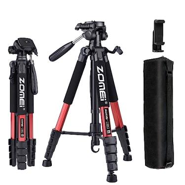 Imagem de ZOMEI Tripé de Câmera de 188 cm, Tripé Profissional de Alumínio para Câmera, Compatível com DSLR, iPhone, Projetor, Webcam e Telescópios