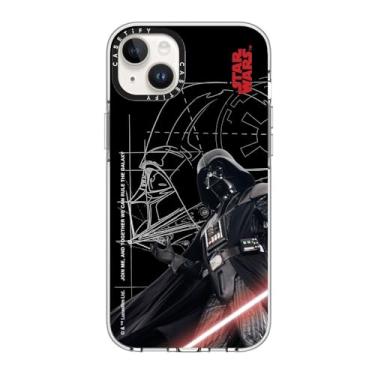 Imagem de CASETiFY Capa transparente para iPhone 14 Plus [Star Wars Co-Lab/Não amarela/Proteção contra quedas de 2 metros/Magsafe] - O Lorde Sith Darth Vader - Transparente