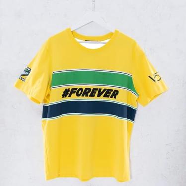 Imagem de Camiseta Tributo Ayrton Senna Ímola 30 anos (BR, Alfa, G, Regular, Amarelo)