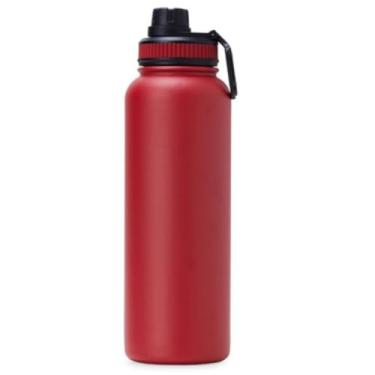 Imagem de Garrafa Térmica Inox 1,2 Litros Squeeze Academia Agua Gelada (Vermelho)