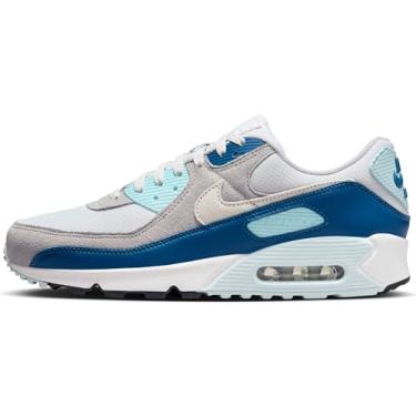 Imagem de Nike Tênis masculino Air Max 90 (FN6958-001, platina pura/azul glacial/azul claro/branco) tamanho 42