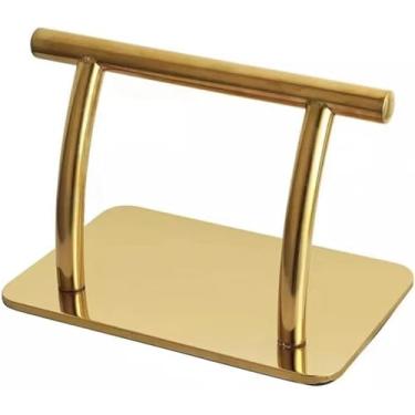Imagem de Apoio para os pés do salão de beleza, cadeira de barbearia de cabeleireiro, suporte reclinável para os pés, parte móvel do pedal Apoio para os pés de aço inoxidável para cabeleireiros, salão