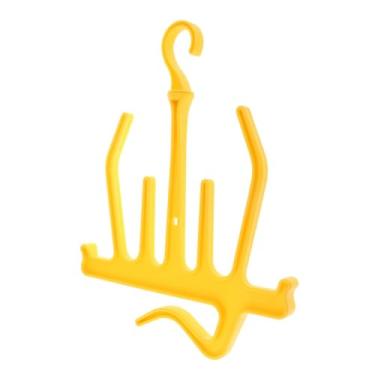Imagem de Dynwave Cabide de roupa de mergulho multifuncional portátil com gancho giratório bc cabide organizador de roupa de surf cabide para maiôs, amarelo