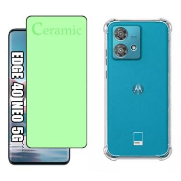 Imagem de Kit Capa Capinha Anti Impacto + Película Ceramica 9D Para Motorola Moto Edge 40