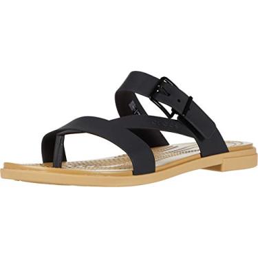 Imagem de CROCS Crocs Tulum Toe Post Sandal W - Black/Tan - W5, 206108-00W-W5, Women, Black/Tan, W5