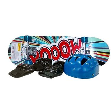 Imagem de Skate Infantil Iniciante com Kit Proteção - PoooW - Fenix Brinquedos