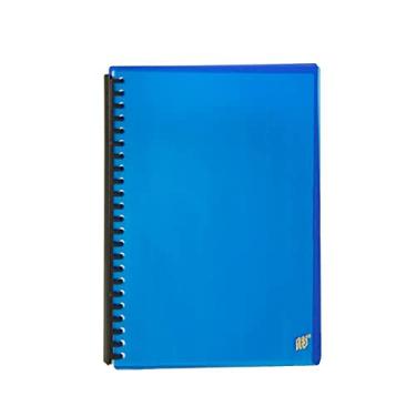 Imagem de Pasta Catálogo Espiral 20 sacos - A4 - Polipropileno - Transparente AZUL