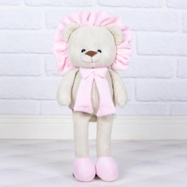 Imagem de LEÃO TRICOT PELUCIA LUXO AMIGURUMI 30 CM - PARA PRESENTES (ROSA)