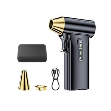 Imagem de WeiLaiKeQi Ventilador elétrico portátil Air Duster Brushless Mini ventilador Jet Fan para escritório doméstico, Preto