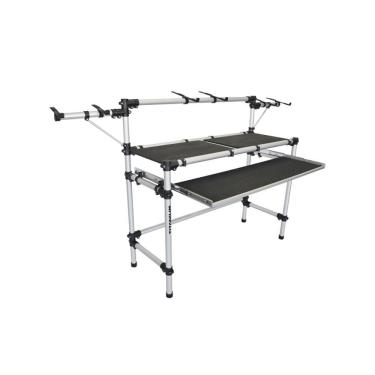 Imagem de Rack Titanium RDJ LIVE para Estudio Produtores e DJs. Acomoda Teclado Controladora Monitores Referencia e Notebook