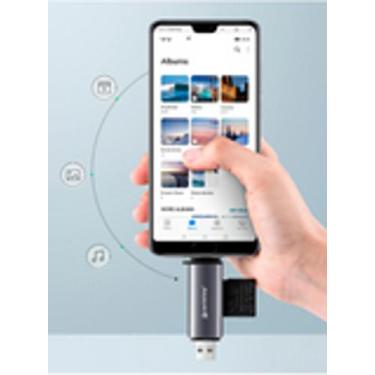 Imagem de Adaptador Leitor de Cartão SD/Micro SD/TF, USB-A/USB-C, PEI-CT11 - - p