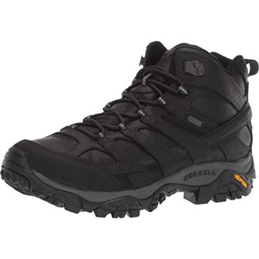 Imagem de Merrell Bota de caminhada masculina impermeável Moab 2 Prime Mid, Preto, 11