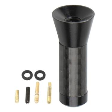 Imagem de Antena de rádio de carro, antena de rádio para caminhão - Antena de pára-de carro de 3,5 cm | Antena de estilo de carro de metal, antena receptor estéreo de fibra de carbono para carros, caminhões, SU