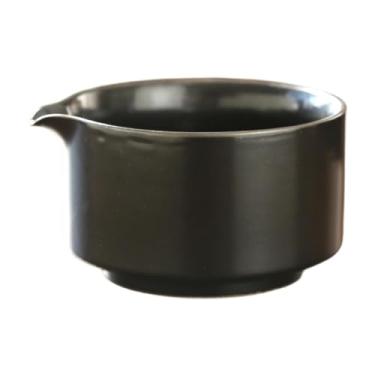 Imagem de YWJLQH Tigela de Chá de Porcelana Tradicional Matcha Bowl Tea Ceremony Chawan, Tigela de Mistura Matcha para Amantes de Chá, Família Iniciante, Preto, Tamanho real