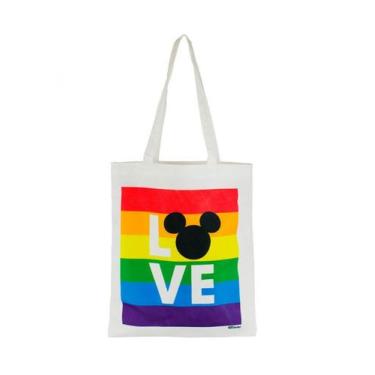 Imagem de Bolsa Sacola Retangular Mickey Love Rainbow 40x33cm - Disney - Taimes