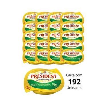 Imagem de Manteiga Extra Com Sal President Em Sachê Blister De 10g Caixa Com 192