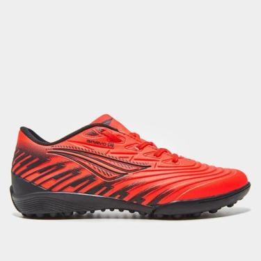 Imagem de Chuteira Society Penalty Bravo Y-3.0 Unissex, Vermelho, Preto, 44