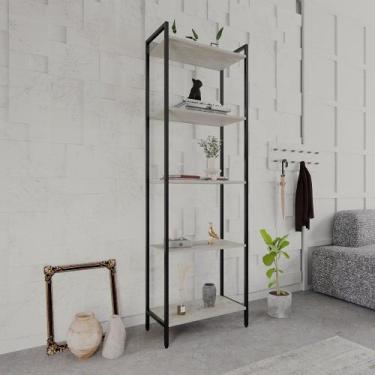Imagem de Estante para Livros Industrial Aço Multiuso 5 Prateleiras 187cmx60cm A