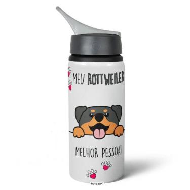 Imagem de Garrafa Squeeze NK - Meu Rottweiler, melhor pessoa! - JPS INFO