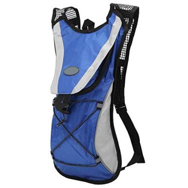 Imagem de Mochila para Ciclismo, Mochila para Bicicleta Mochila para Corrida Com Design de Grade Tecido Não Tecido Azul 2L + Bolsa de Hidratação Esportiva Portátil de Poliéster para