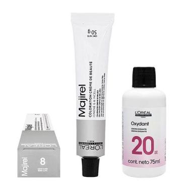Imagem de Loreal Kit Coloração Majirel 8 Louro 50g +  1 Água Oxigenada 20v 75ml 