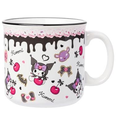 Imagem de Silver Buffalo Caneca de cerâmica Hello Kitty and Friends Keromi Sanrio com padrão de lance de bolo, 590 ml