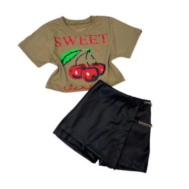 Imagem de Conjunto Infantil Feminino Look Boiadeira Country Meninas Cowgirl - AK