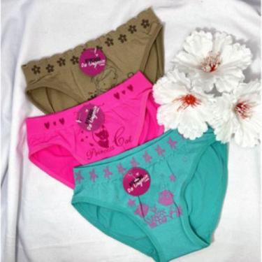 Imagem de Kit 2 Calcinha Feminina Menina Infantil Poliamida Alta Qualidade Boxer