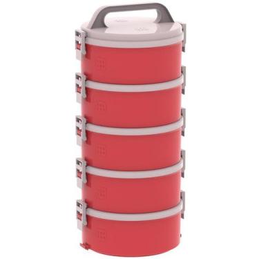 Imagem de Conjunto 5 Marmitas Térmica Termopratos 1,5l Tekcor Lanche Almoço - So