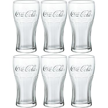 Imagem de ADERIA B5469 Coca-Cola Vidro Genuíno, Transparente, 370 ml, Conjunto de 6, Feito no Japão, Copo Highball, Casamento, Celebração, Cerveja, Elegante, Presente, Vidro, Saquê, Aniversário, Mulheres, Copo,