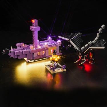 Imagem de LocoLee LED Light Kit Compatible with Lego 21264 The Ender Dragon and End Ship - No Models Only Light, Creative Lighting Set Accessories Compatible with Lego 21264 Set