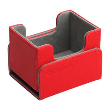 Imagem de SANZIE Caixa de baralho para MTG Commander Deck Box serve para mais de 190 cartas colecionáveis de manga única PTCG TCG Deck Box para Magic Game Cards (vermelho e cinza)