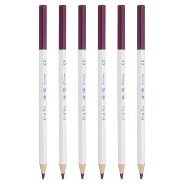 Imagem de PATIKIL Conjunto de lápis de cor roxa, 6 lápis de cor a óleo, lápis de desenho de madeira para artistas, pintura, esboço