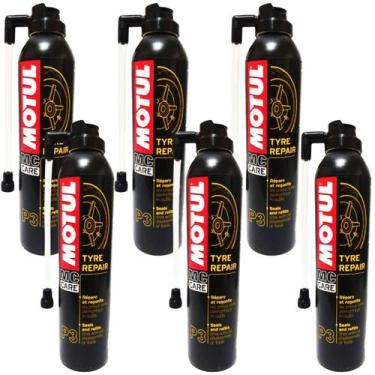 Imagem de Kit 6 Reparadores Instantâneos Vacina Socorro de Pneu Furado Motul P3 