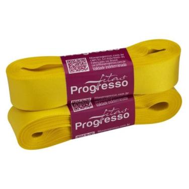 Imagem de FITA DE CETIM SIMPLES CF005 22MMx10M PROGRESSO, COR 763 AMARELO GEMA