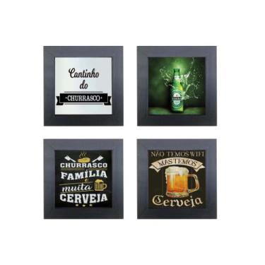 Imagem de Kit Quadros Area Gourmet Cantinho Churrasco Churrasqueira Parede - Cha