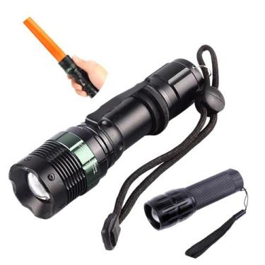 Imagem de Lanterna Portátil Profissional LED Forte Resistente à água Recarregáve